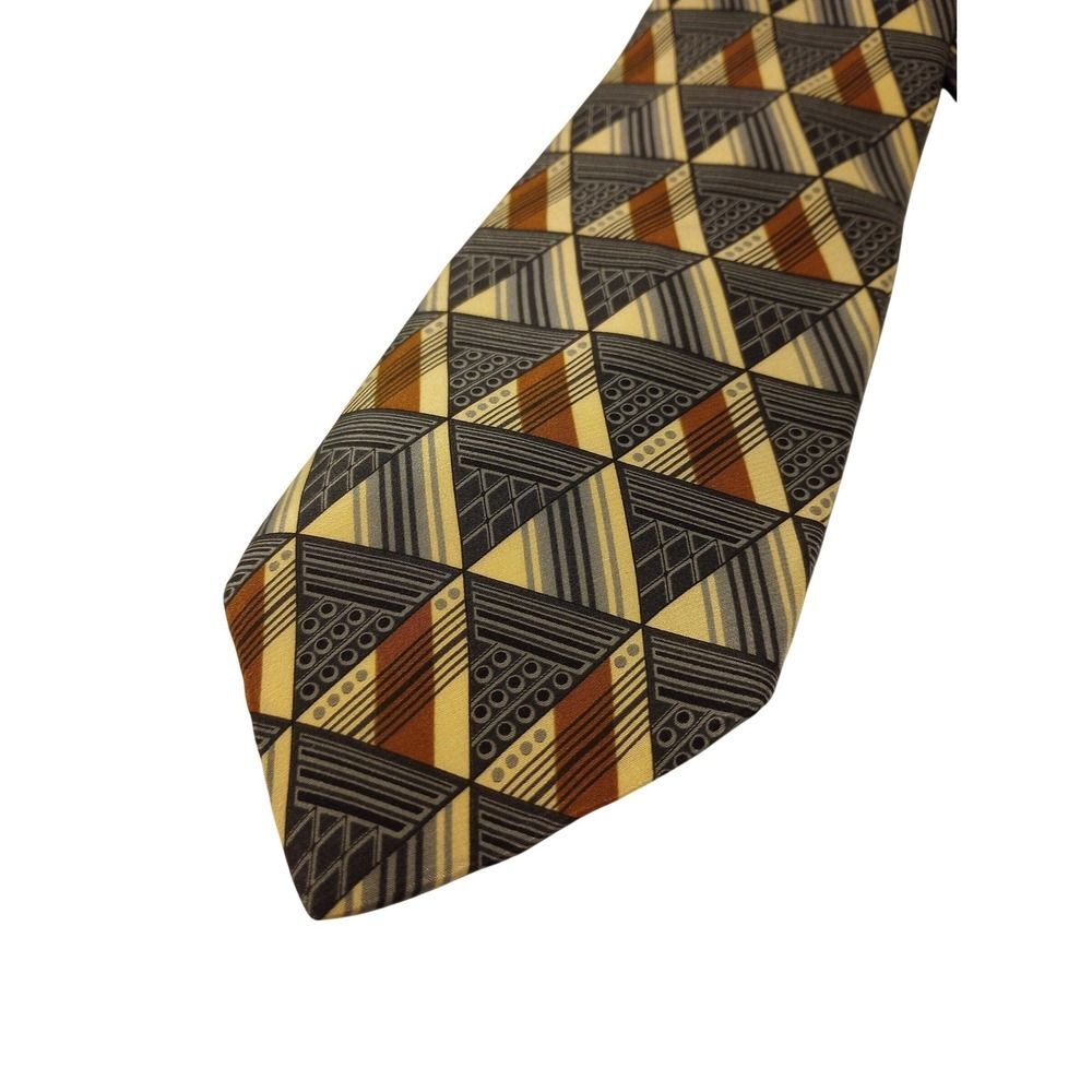 The Arrow Company Mens Vintage Silk Tie Geometric‎ Triangle